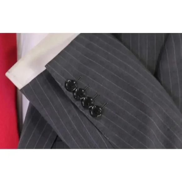Paul Stuart Japan Gray Pinstripe 2-Btn Performance Wool Suit 40S - Picture 6 of 9